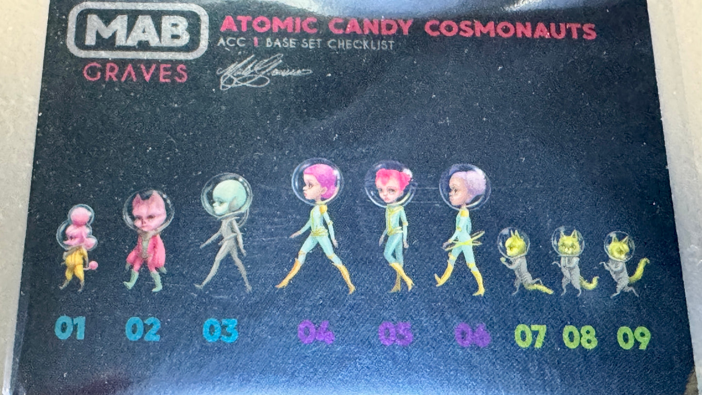 Mab Graves "Atomic Candy Cosmonauts" Artist Trading Cards - Factory Sealed Case (6 Hobby Boxes) - Napsyy Shop