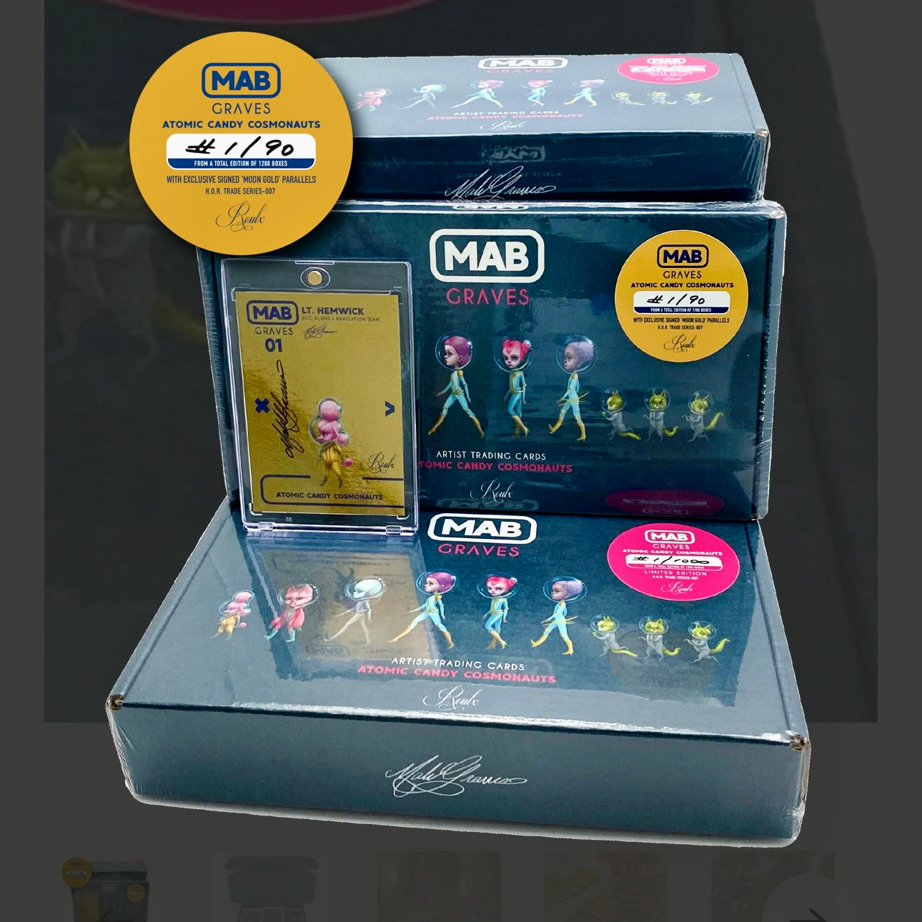Mab Graves "Atomic Candy Cosmonauts" Artist Trading Cards - Factory Sealed Case (6 Hobby Boxes) - Napsyy Shop