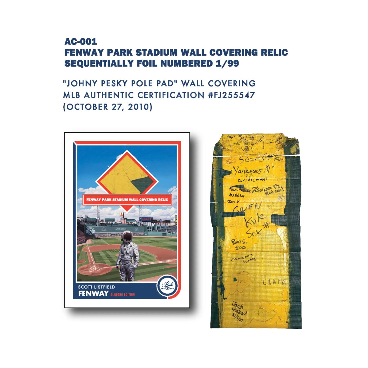Scott Listfield "Fenway" Diamond Edition Trading Card - Napsyy Shop