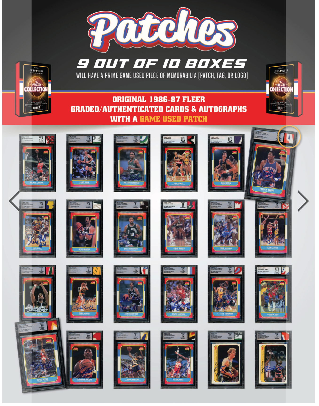 Jersey Fusion: The 1986-87 Collection FINALE Box - (1) BAS/BGS Card Per Box