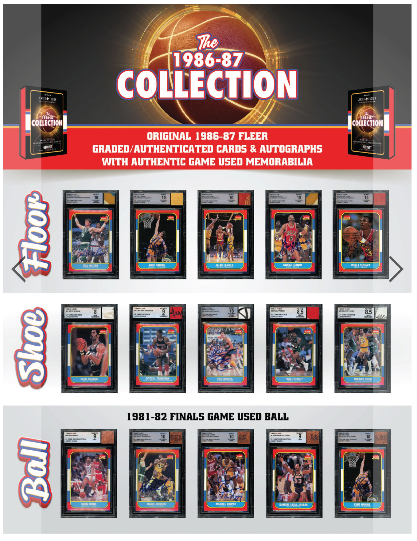 Jersey Fusion: The 1986-87 Collection FINALE Box - (1) BAS/BGS Card Per Box